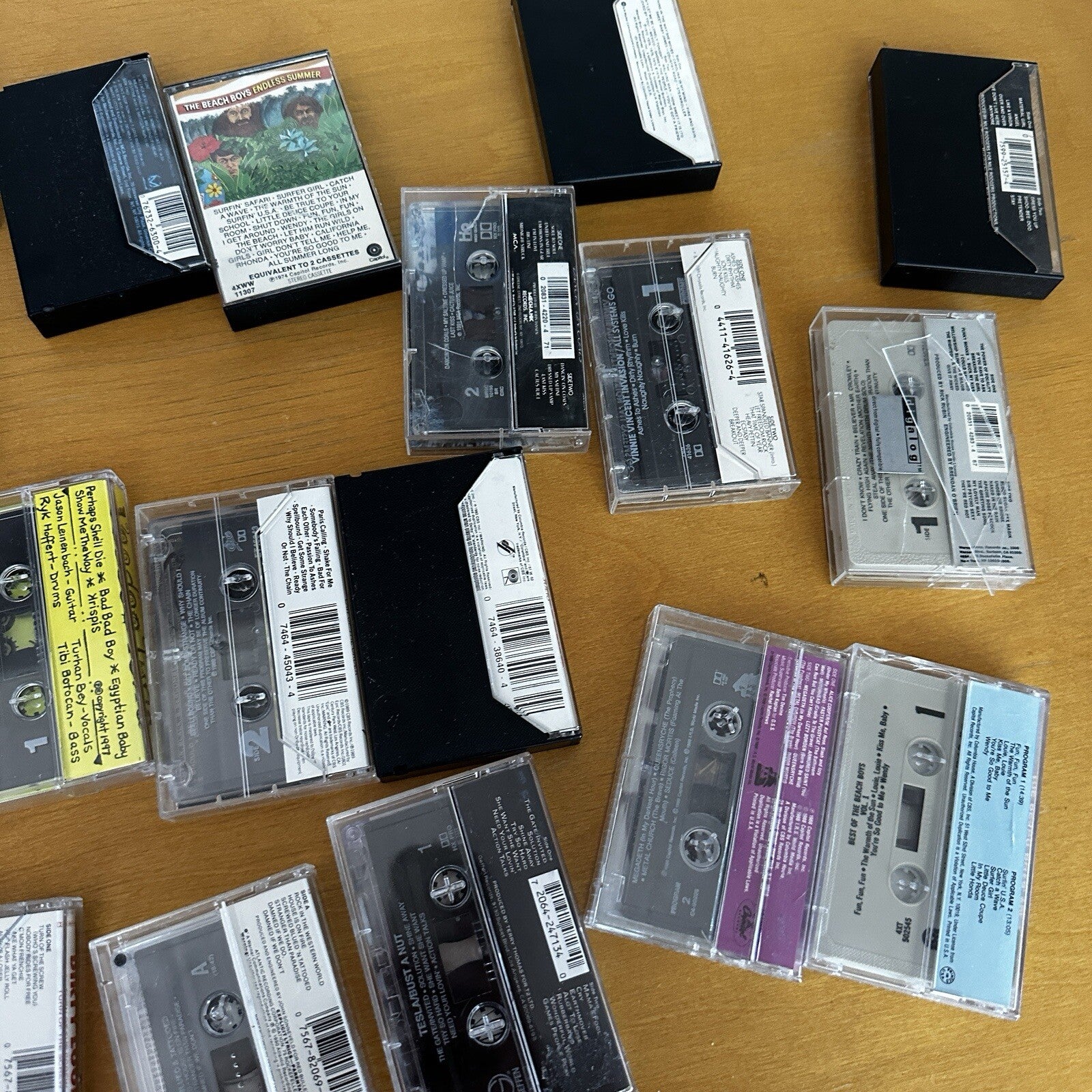 Lot Of 26 Random Cassette Tape Lot Music Lover Rock Metal Grunge Beach Boys Cool