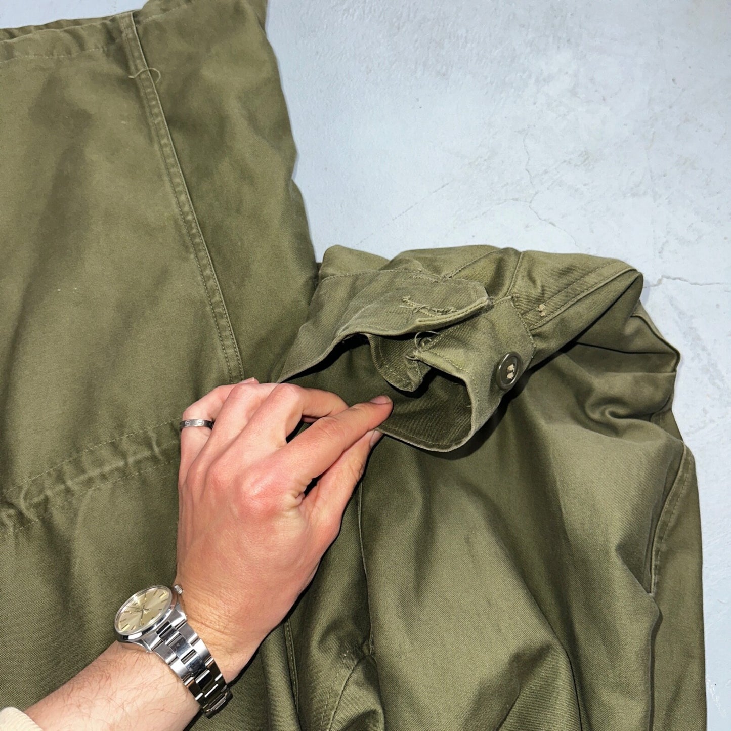 Vintage US Army Military OG 107 M-1951 Field Coat Jacket Mens Size M M65 1957