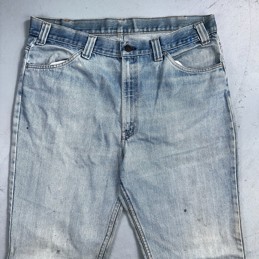 Levis 517 Vintage 80s USA Orange Tab Bootcut Flare Blue Jeans Talon Act 36x30