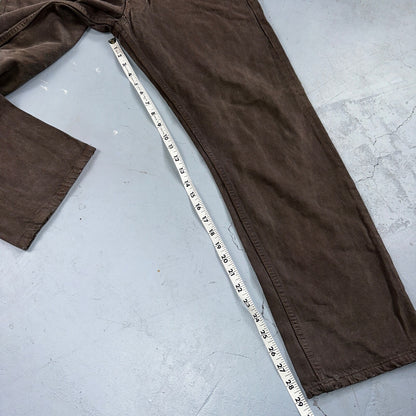 Levis 501 Vintage 90s USA XX Straight Leg Jeans Overdyed Brown 36x30 Act 33x29