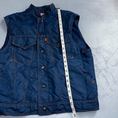 Levis VTG Vest Blue Nylon Jacket Orange Tab 1980s 80s Type 3 Warm Up Rare