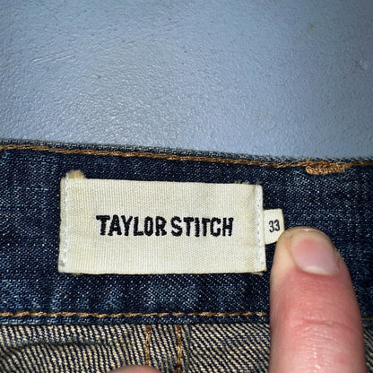 Taylor Stitch The Slim Jean Selvedge Red Line Blue Denim Mens 33 Cotton 33x33