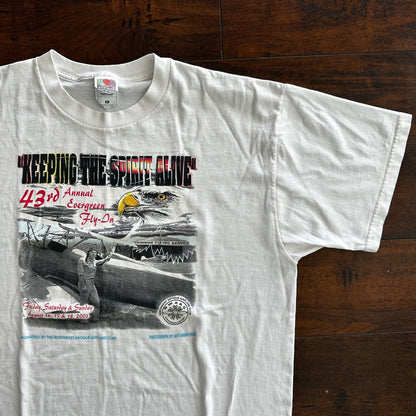 Airplane Portland Oregon Vintage T Shirt Flying Pilot Bald Eagle USA America