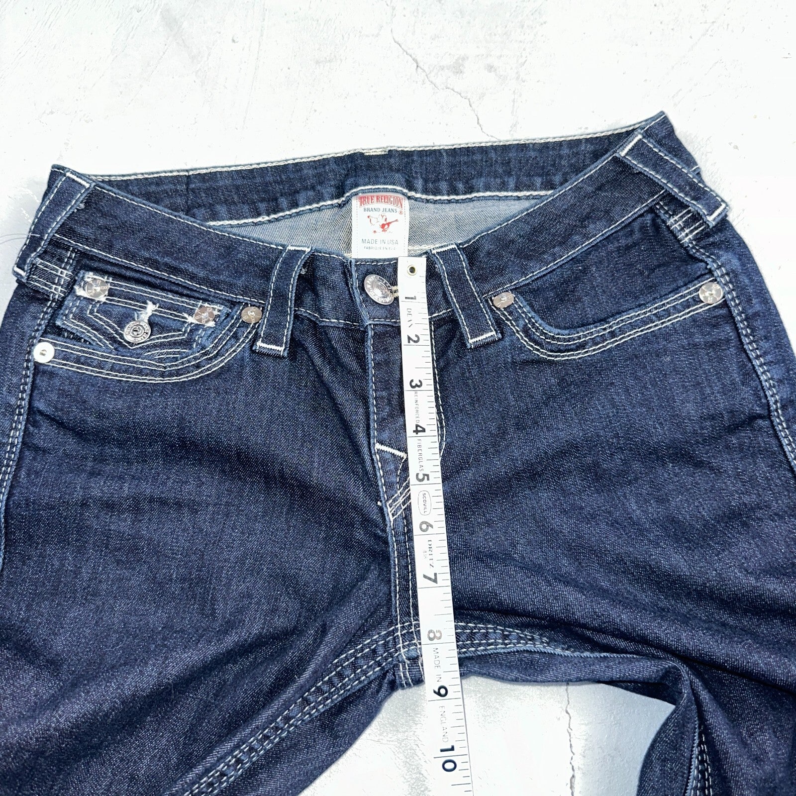 True Religion Jeans Womens 29 Boot Cut Low Rise Dark Stretch Y2K VTG USA 29x30