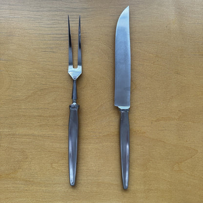 2 VTG Eickhorn Roneusil SIBYLLE Stainless German Flatware Carving Knife Set MCM