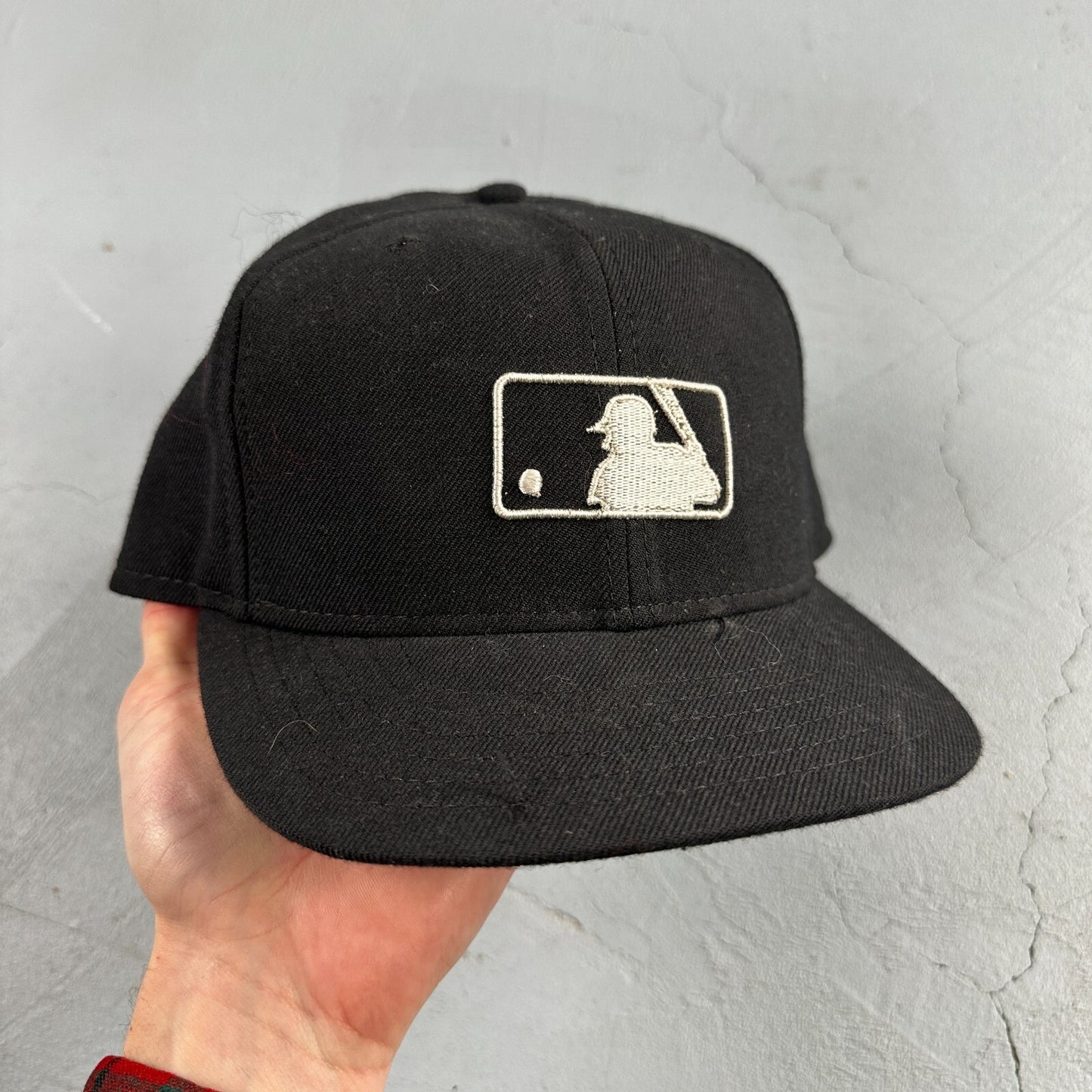 Vintage New Era Major League Baseball Wool MLB Umpire Hat Cap Mens 7 3/8 USA