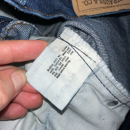 Levis 505 Vintage 80s 20505-0217 Orange Tab Dark 501 Jeans 36x34 USA 1980s