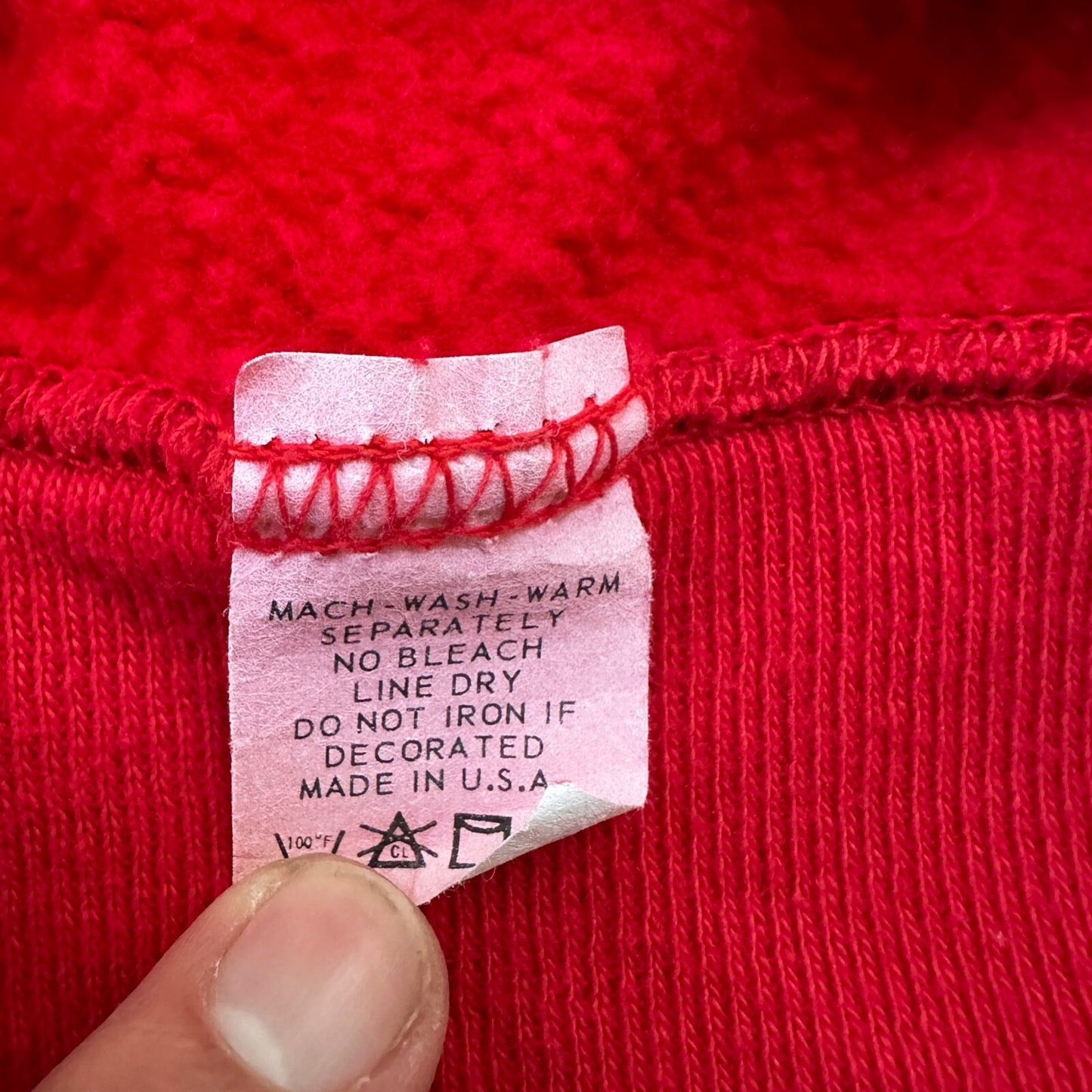 VTG 1960s Rockabilly Sweatshirt Sweater 60s 70s Blank Basic Afterhood USA Red