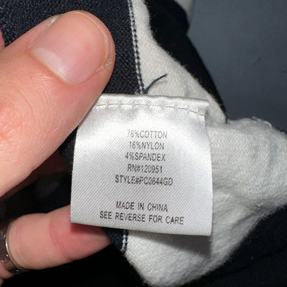 Black White Striped Midi Sweater Dress Round Neck Vintage Y2K Cool Pocket Front