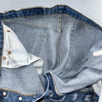 Levis 501 Vintage 90s USA XX Straight Leg Jeans Blue Med Wash 36x32 Act 32x28