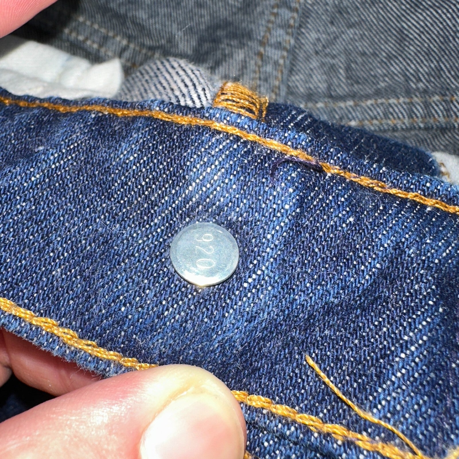 Levis 505 Vintage 80s USA Orange Tab Jeans 30x34 Blue Dark Wash 501 Act 29x28