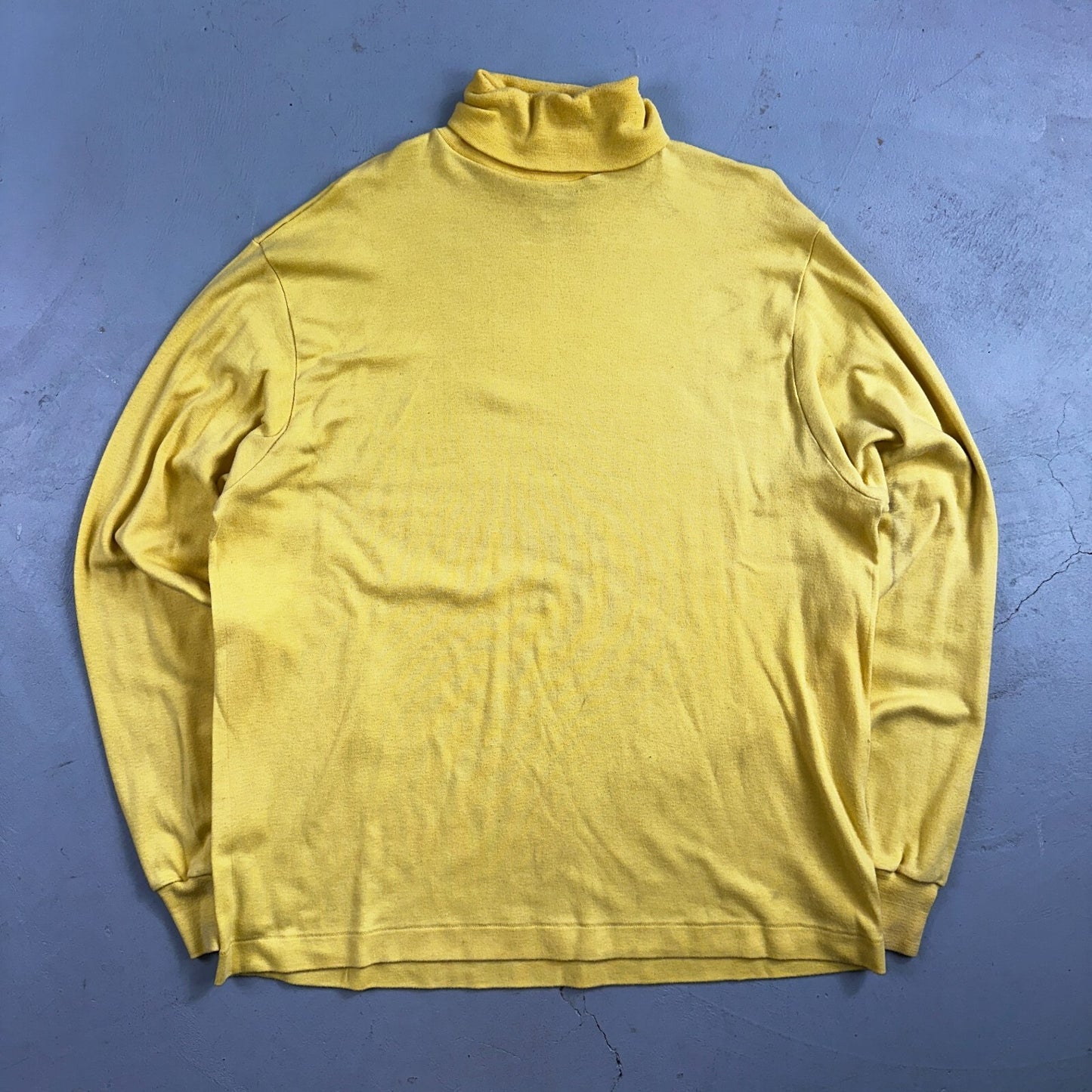 Mens Ski Skins Long Sleeve Turtleneck Shirt Thermal Base Layer Yellow XL VTG 80s