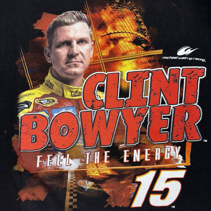 Chase Clint Bowyer NASCAR Vintage T Shirt Cars Racing Feel Energy Y2K Graphic