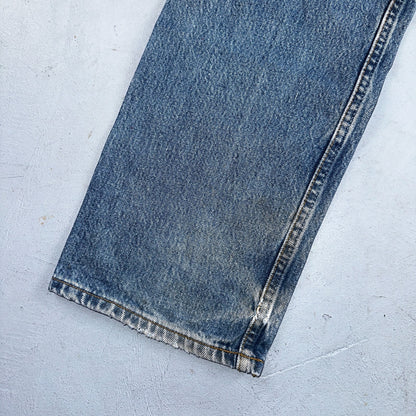 Levis 501 Vintage 90s Poland Straight Leg Jeans Blue Med Wash 34x34 Act 32x33