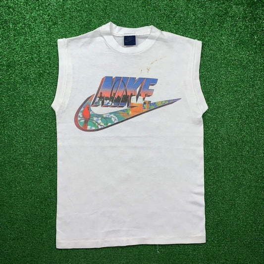 Vintage Nike 80s St Louis Swoosh City Series T Shirt USA Rare Tank Small