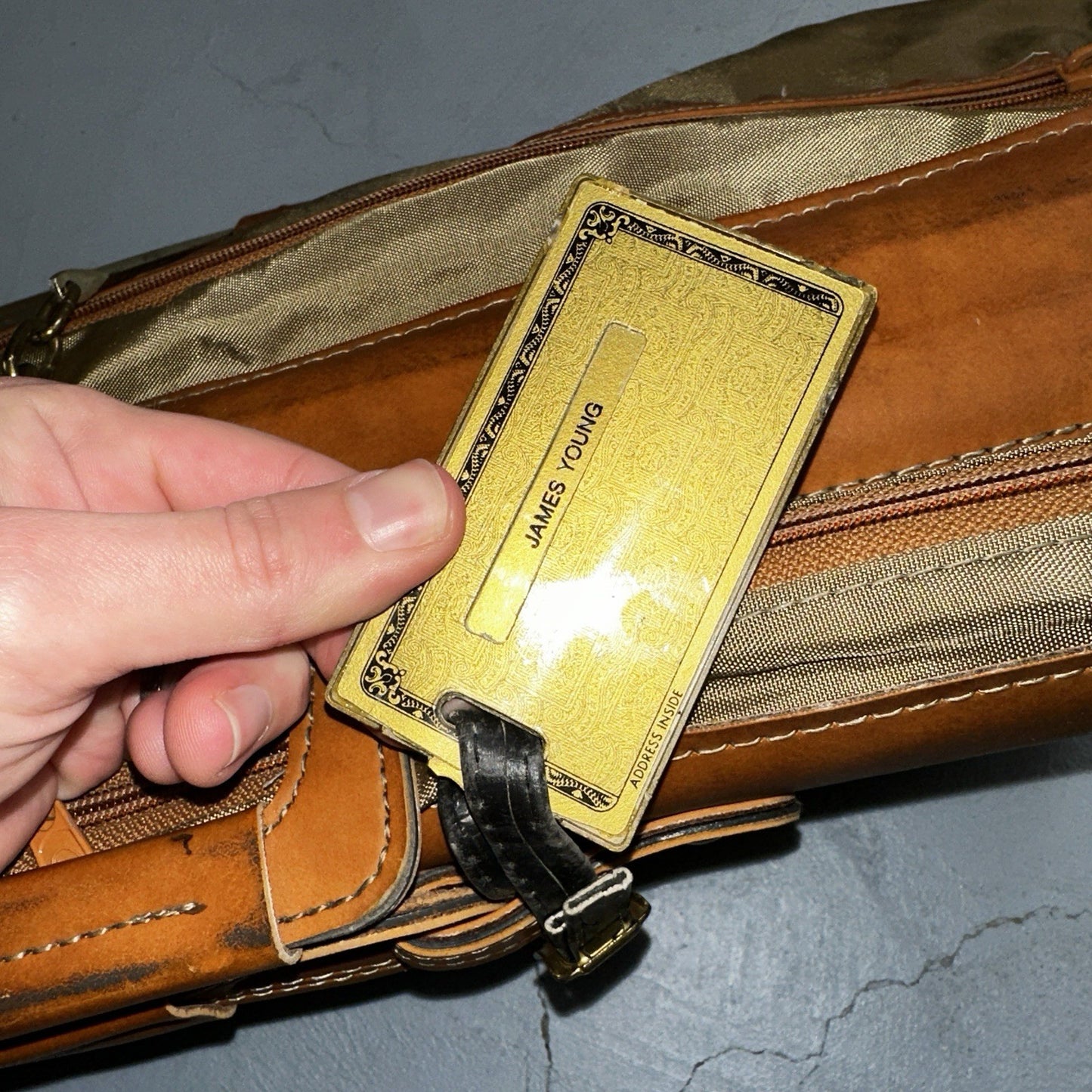 VTG Hartmann Garment Suit Bag Carry On Leather & Nylon 25x40 Luggage Hang up