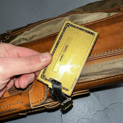 VTG Hartmann Garment Suit Bag Carry On Leather & Nylon 25x40 Luggage Hang up