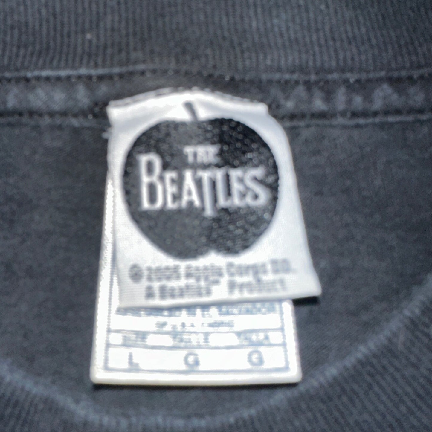 The Beatles Let it Be Official 2005 VTG T Shirt Y2K Black Album Cover 1969 Lenno