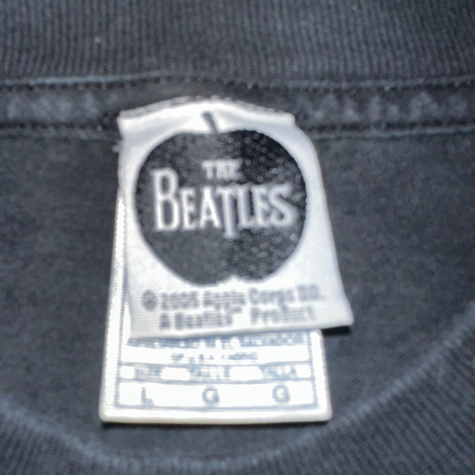 The Beatles Let it Be Official 2005 VTG T Shirt Y2K Black Album Cover 1969 Lenno