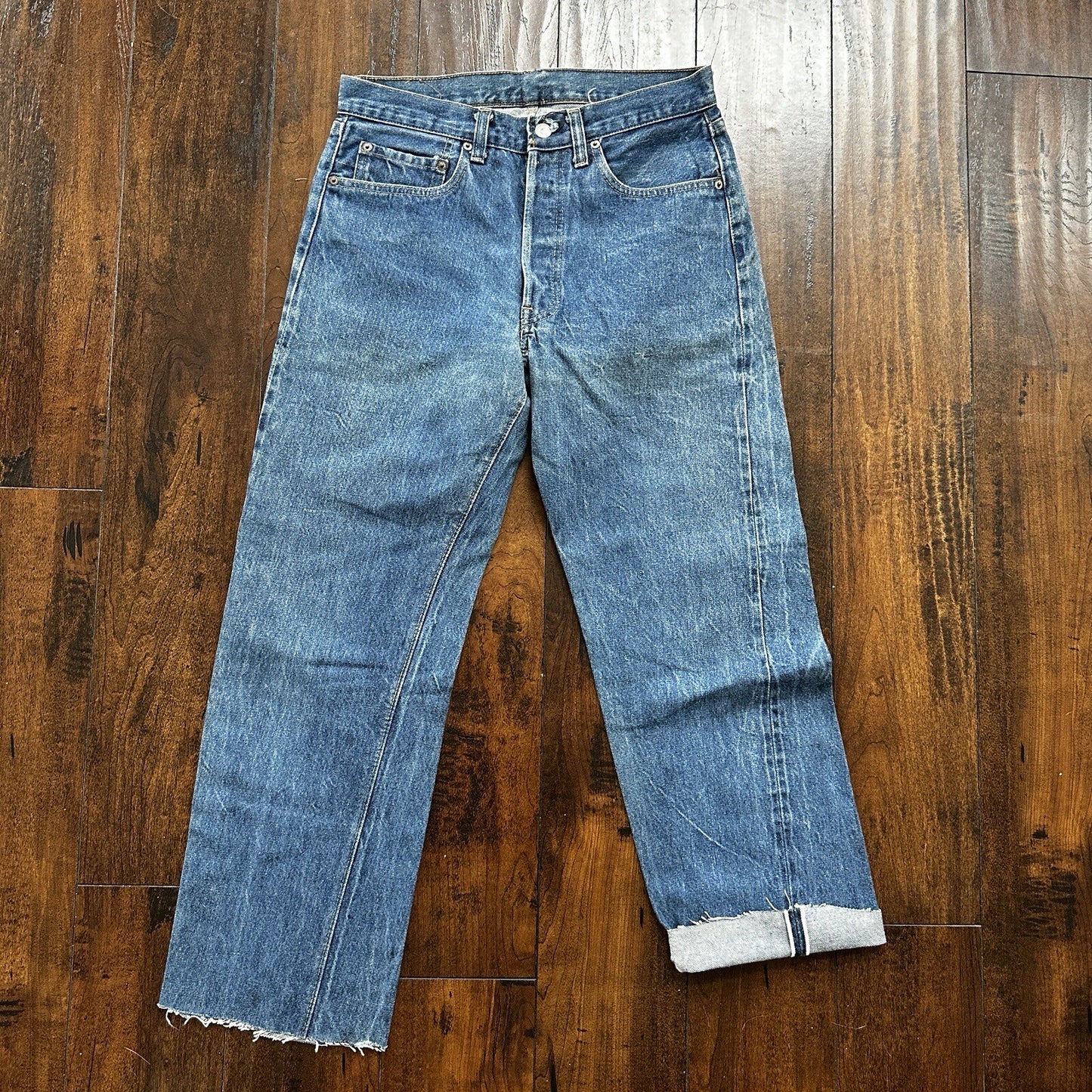 Levis Vintage 80s Redline Selvedge USA 501 XX Jeans 66 70s 32x34 Act 30x26