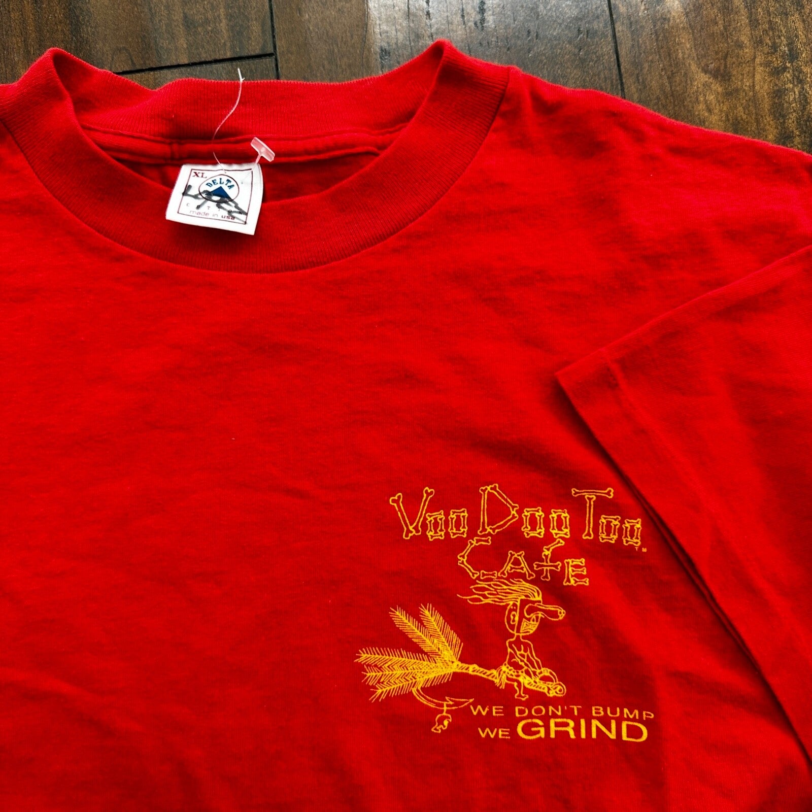 Voo Dog Too Cafe Oregon Vintage T Shirt LA Single Stitch Delta USA 90s Food