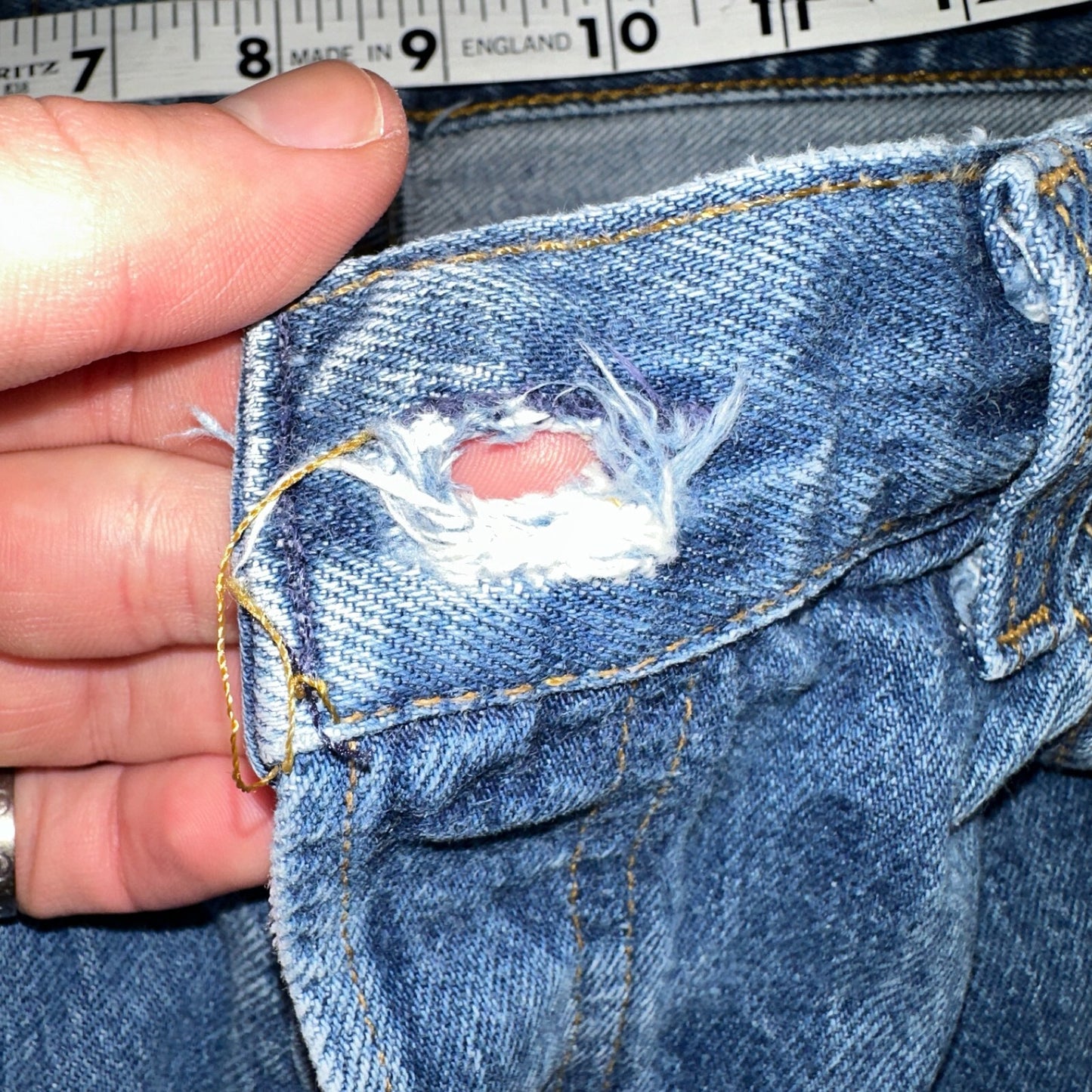 Levis 501 Vintage 80s USA XX Straight Leg Jeans Blue Med Wash 1980s Act 31x31