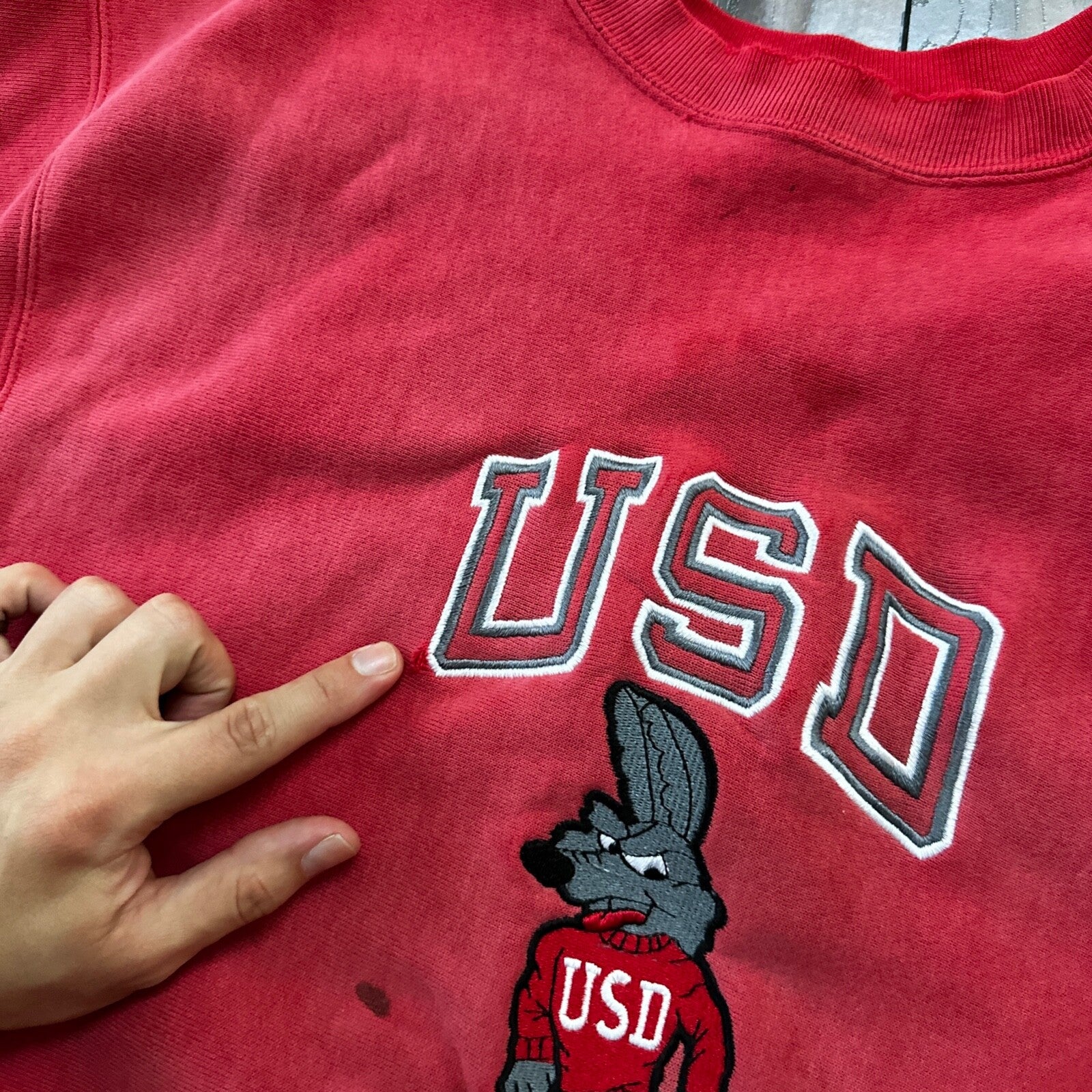 VTG Champion 80s OSD USA Reverse Weave Sweatshirt XL 90s South Dakota College