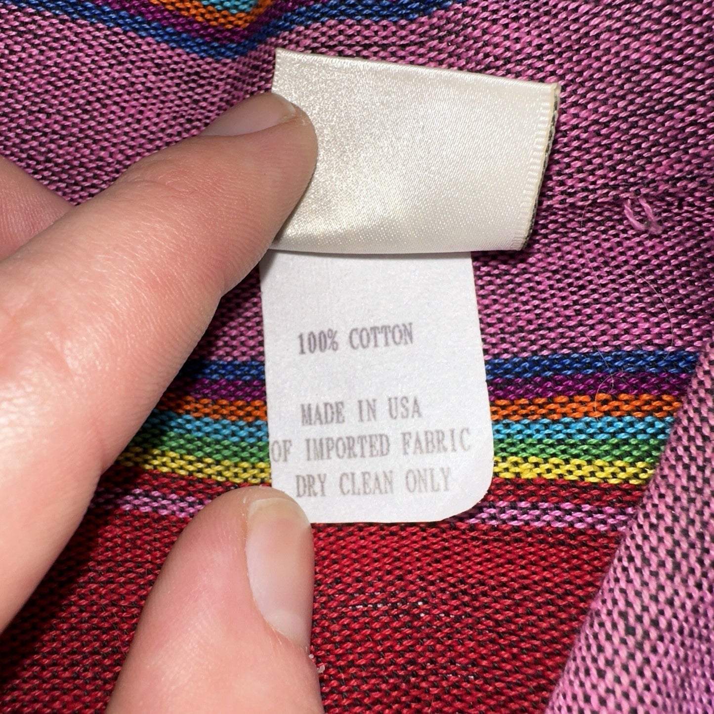 Norm Thompson VTG 80s Rainbow Striped Oversized Button Down Blazer/Jacket XL