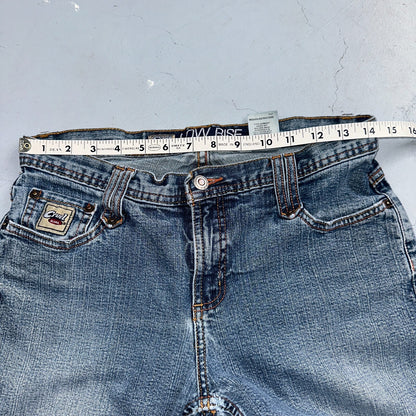 VINTAGE Cruel Girl Jeans Womens 9 Long Regular Low Rise Wide Leg Med Wash Denim