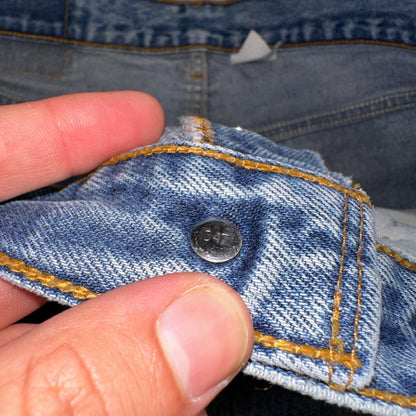 Levis 501 Vintage 90s Mexico Straight Leg Jeans Blue Light Wash 33x36 Act 31x32