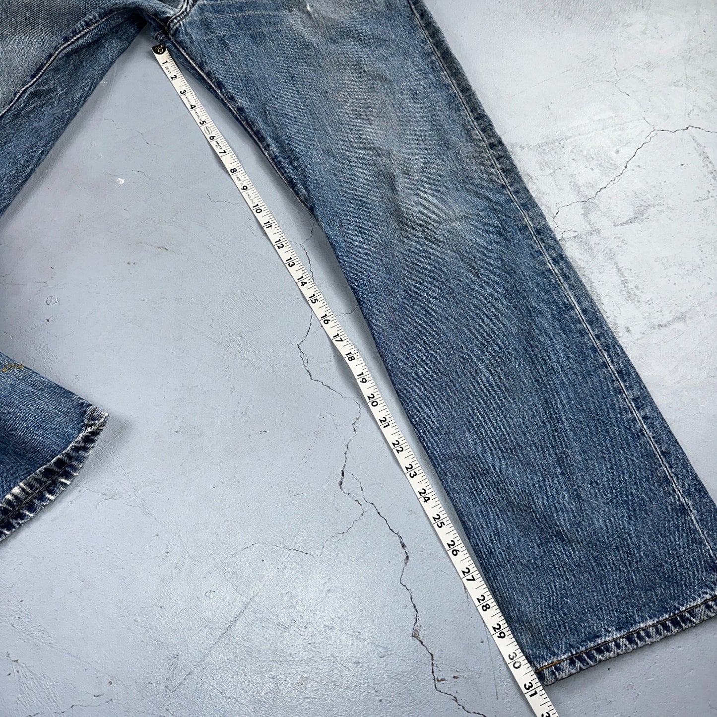 Levis 501 Vintage Y2K XX Straight Leg Jeans 90s Blue Med Wash 34x32 Act 31x31