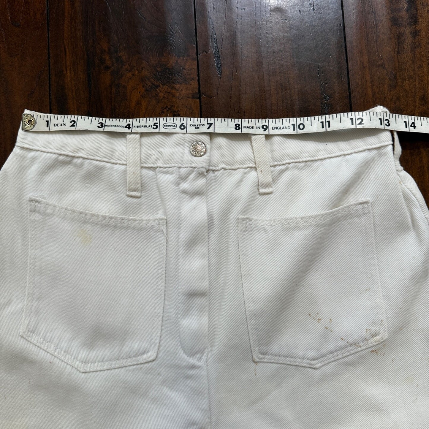 VTG 1960s Rockabilly 26x27 USA Hand Drawn Political No Nukes White Art Pants 60s