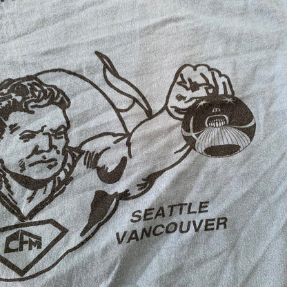 Superman CFM Portland Oregon Vintage T Shirt 80s 90s Furnishing Promo Rap Music