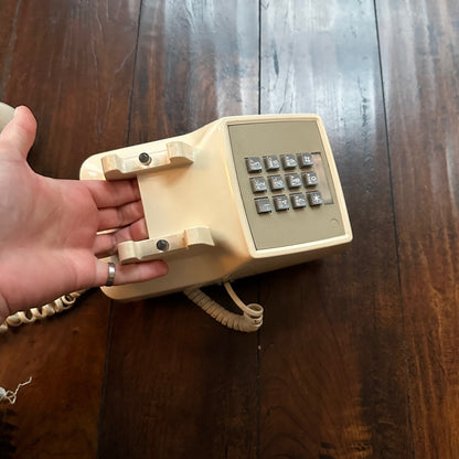 Beige Western Electric Bell System 2500 DM Desk Telephone Push Button Dialing