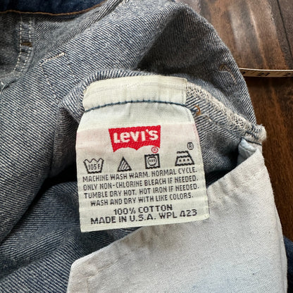 Levis 501 Vintage 90s USA XX Straight Leg Jeans Blue Med Wash 34x32 Act 31x30