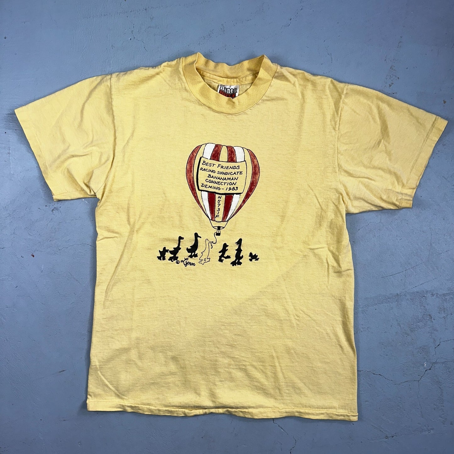 Balloons Lynn Ducks VTG T Shirt Hot Air Balloon Cute Funny 1983 80s Hanes