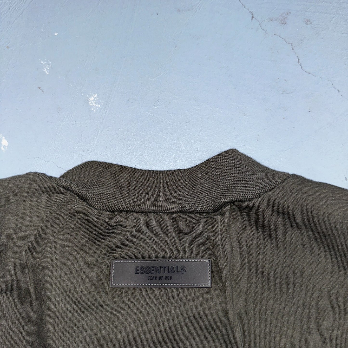 Essentials Fear Of God Brown Puff Print Logo Spell Our Men’s T Shirt XL Boxy