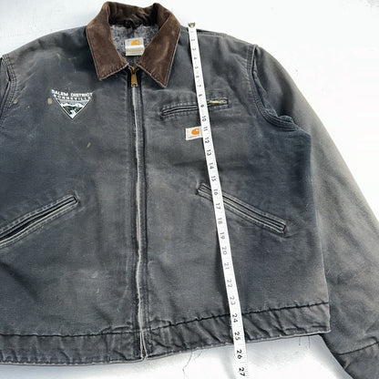 Carhartt VTG Jacket Mens 48 Black Detroit J01 Blanket Lined USA J97 BLK XL