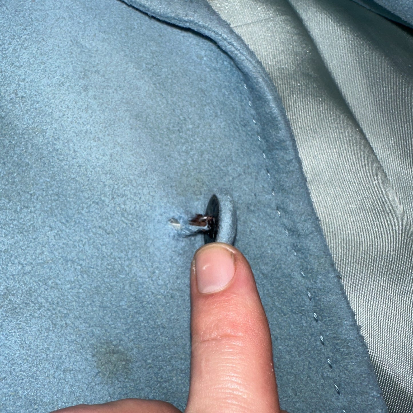 VTG Mens Suit 42 Jacket Sport Coat Rockabilly 60s 70s Suede Blue Disco Lebaron