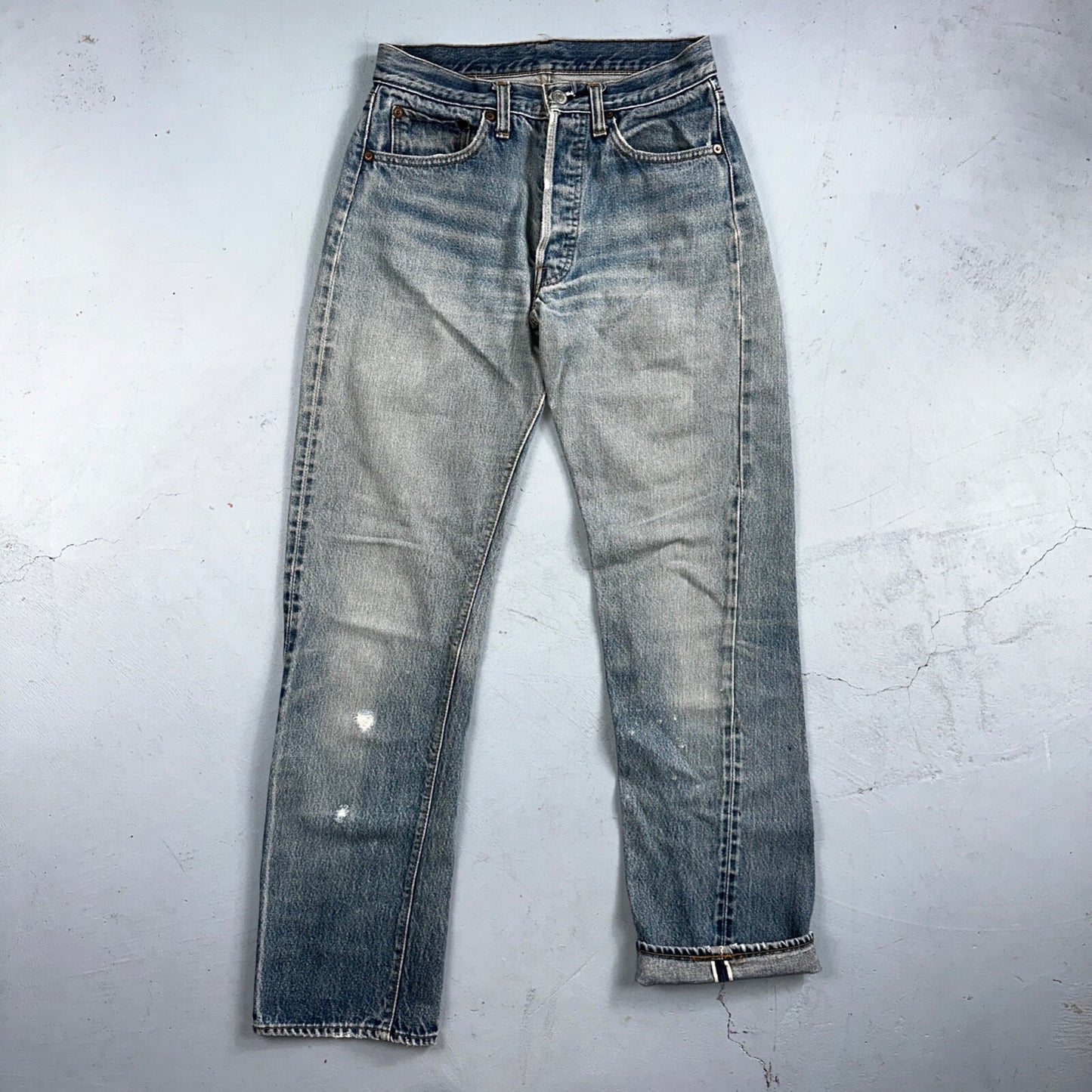 Levis 501 Vintage 80s Redline Selvedge USA XX Jeans Light Wash 30x36 Act 27x31