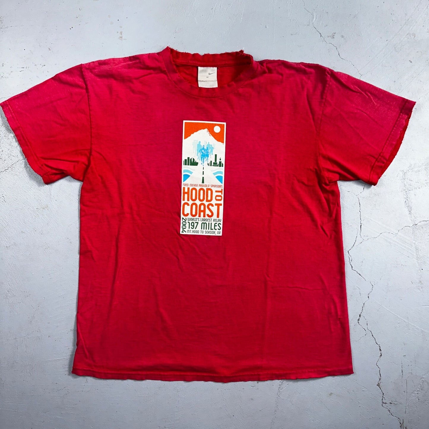 Nike Hood To Coast 2004 Y2K VTG T Shirt Promo Running Race Official Oregon PDX