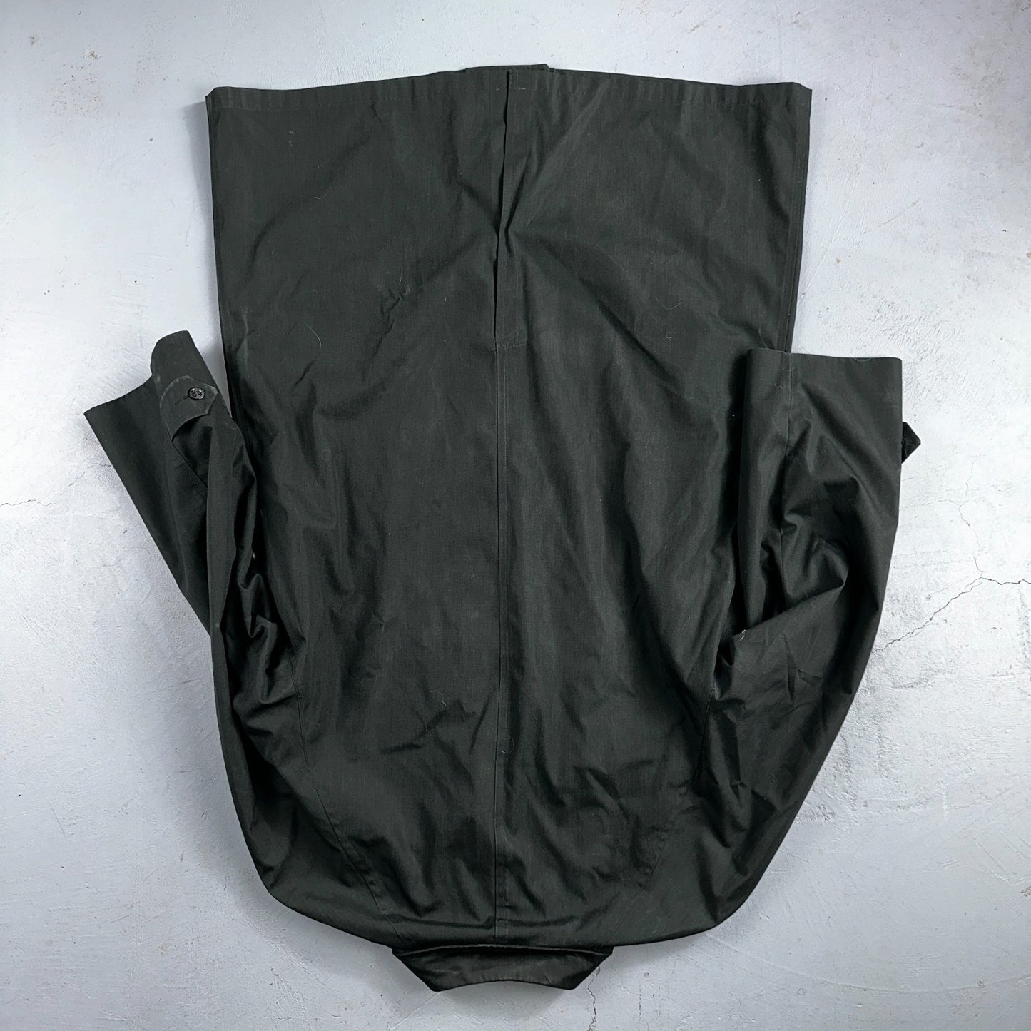 Aqaron Rain Trench Coat Mens 38 Short Green Long Sleeve Button Long Jacket