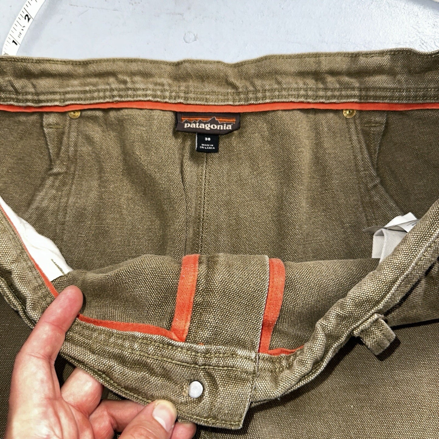 Patagonia Iron Forge Hemp Canvas Double Knee Brown Pants Mens 38 X 31 55296 40