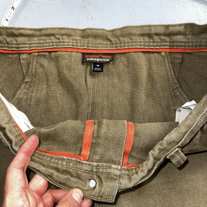 Patagonia Iron Forge Hemp Canvas Double Knee Brown Pants Mens 38 X 31 55296 40