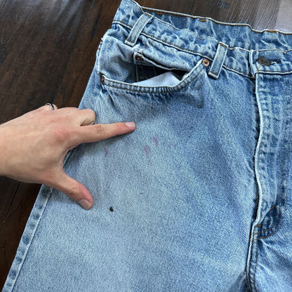 Levis 517 Vintage 80s USA Orange Tab Bootcut Flare Blue Jeans 34x31 Act 32x29