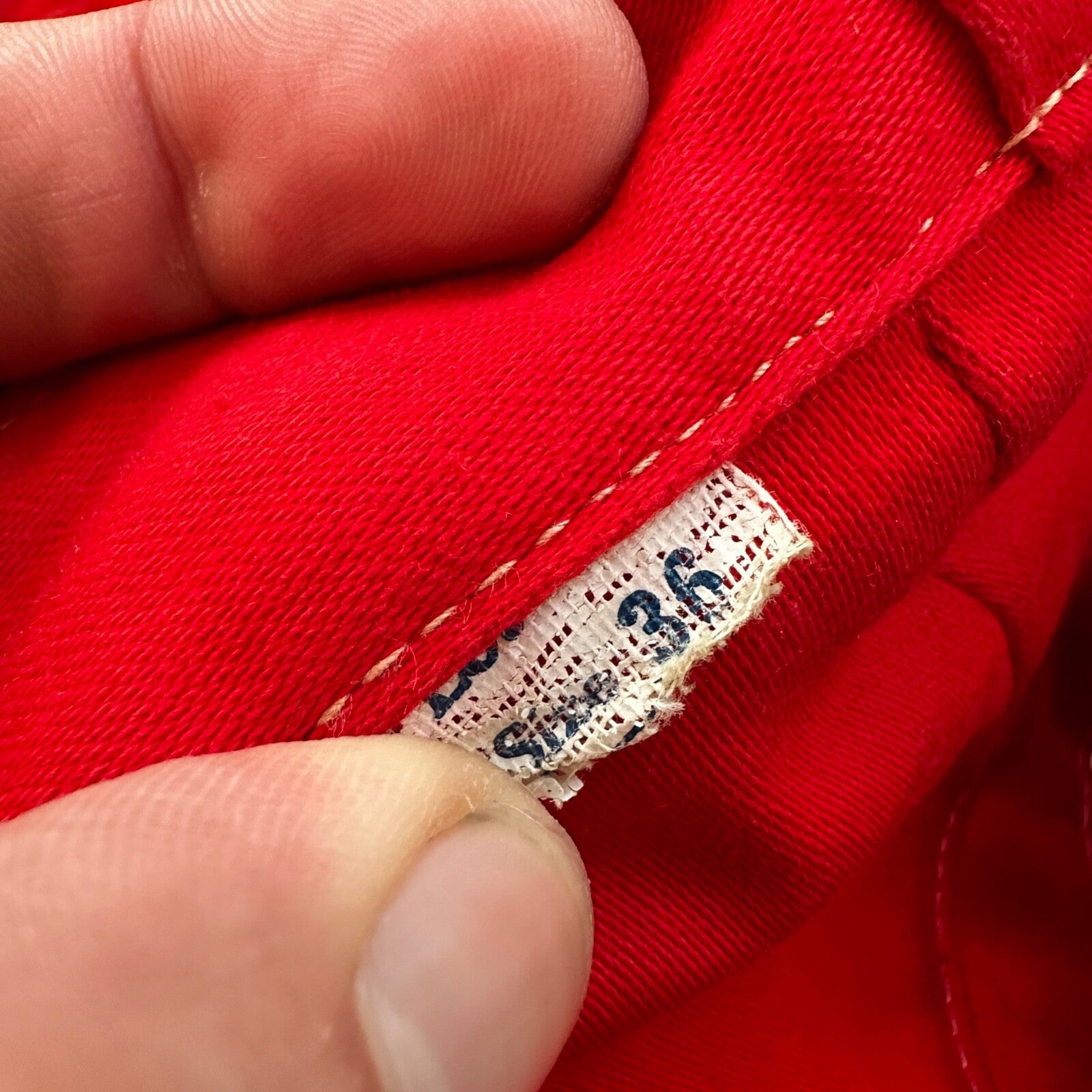 VTG Buckleback Red Layer Pants Mens Red Quilted Rockabilly 60s 70s Winter