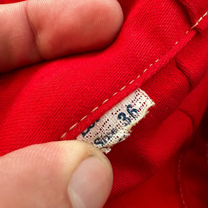 VTG Buckleback Red Layer Pants Mens Red Quilted Rockabilly 60s 70s Winter