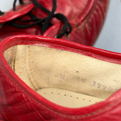 SAS Bounce Red Leather Lace Up Comfort Women's Shoes Sz 8 VTG 80s