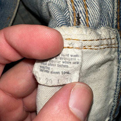 Levis 501 Vintage 80s Redline Selvedge USA XX Jeans Light Wash 29x34 Act 27x28