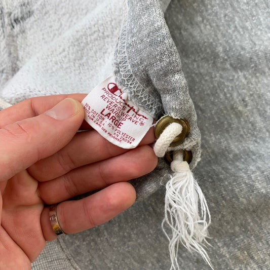 Vintage 70s Champion Reverse Weave Gray Pants Single Color Hoodie Blank RARE